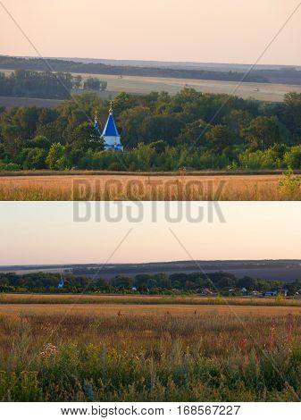 Traditional Houses In The Field