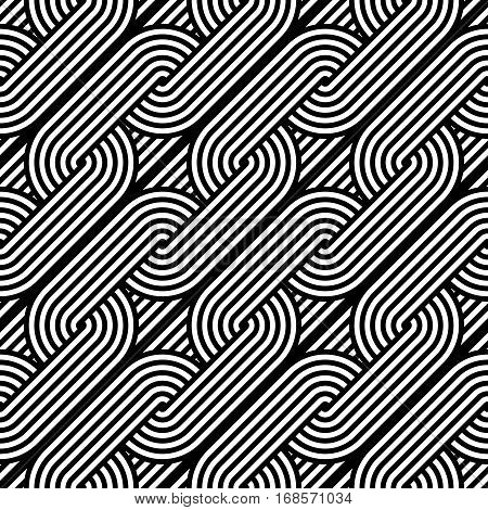 Design Seamless Monochrome Waving Pattern
