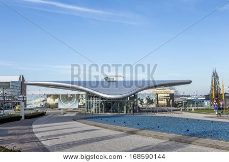 Modern Entrance Gate To Lufthansa Maintenance Area