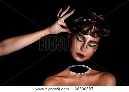 Woman With A Neckless Makeup
