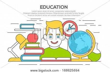 education of children concept . knowledge generation . Creative education concept. Back to school. Learning process.