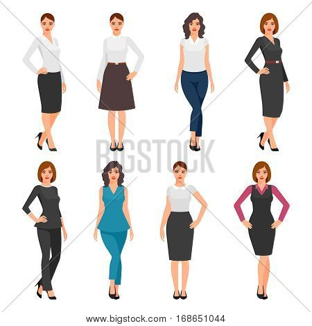 women in office clothes. Beautiful woman in business clothes. young women in elegant office clothes.
