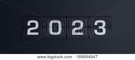 3d rendering flip board year 2023 background