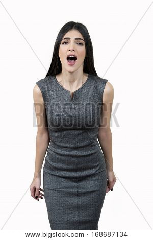 Businesswoman Screaming