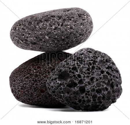 Vulkanischer Bimsstein over white background