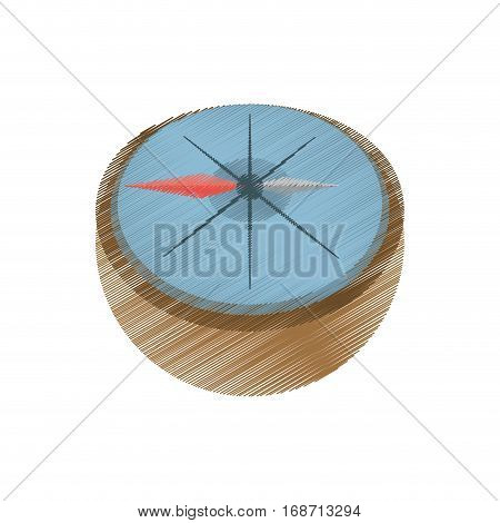 drawing compass marine localization tool vector illustration eps 10