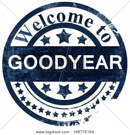 goodyear stamp on white background