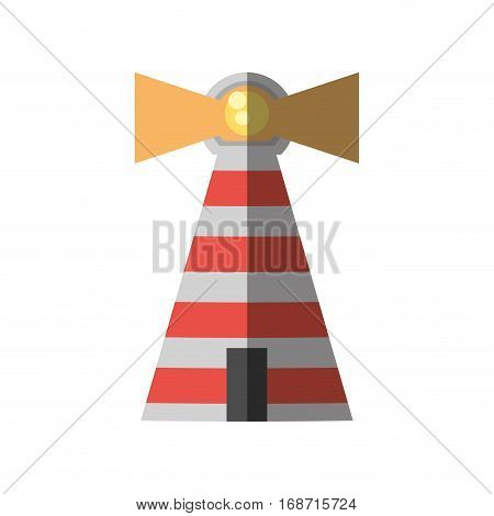 lighthouse sea navegation signal shadow vector illustration eps 10
