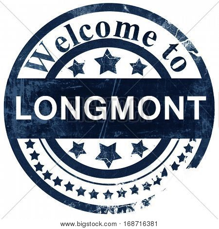 longmont stamp on white background
