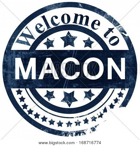 macon stamp on white background