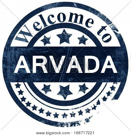 arvada stamp on white background