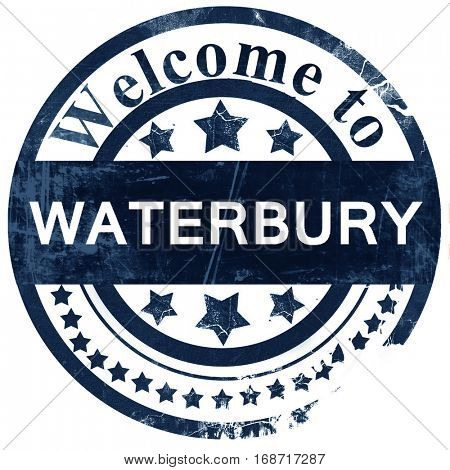 waterbury stamp on white background