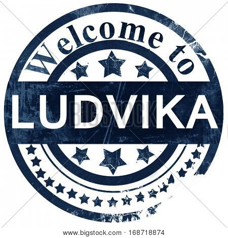 Ludvika stamp on white background