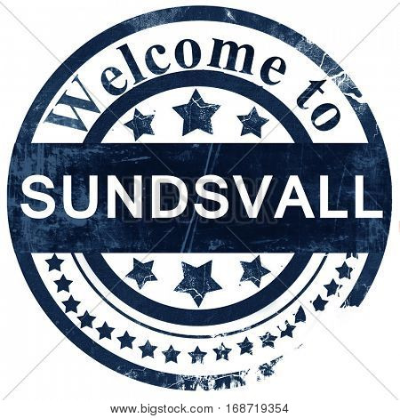 Sundsvall stamp on white background