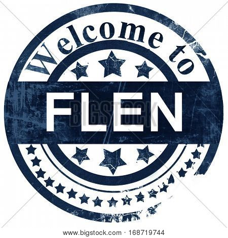 Flen stamp on white background
