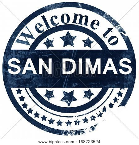 san dimas stamp on white background