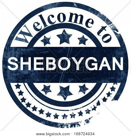 sheboygan stamp on white background