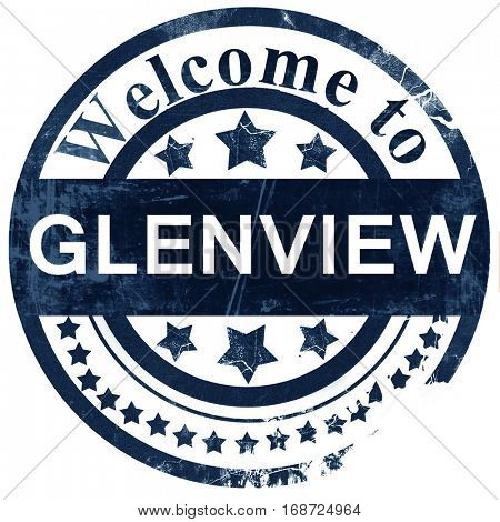 glenview stamp on white background