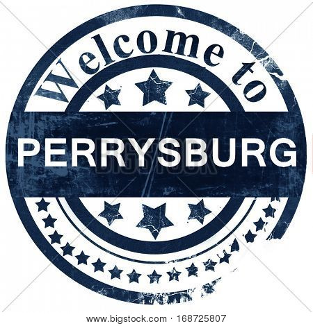 perrysburg stamp on white background