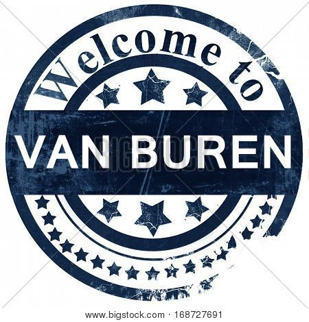 van buren stamp on white background