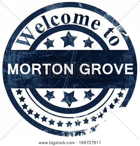 morton grove stamp on white background