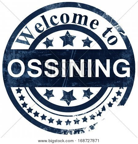 ossining stamp on white background