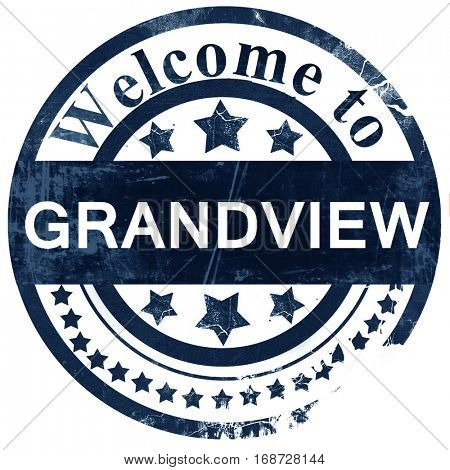 grandview stamp on white background