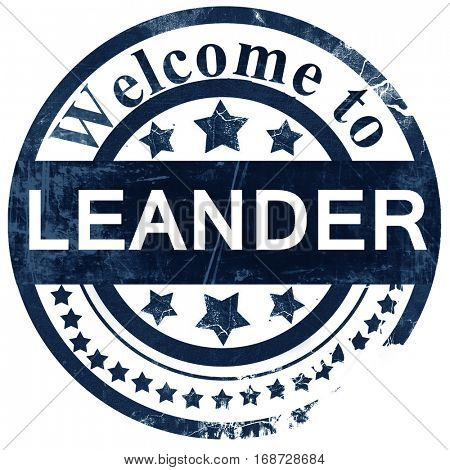 leander stamp on white background