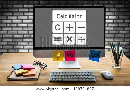 Calculation Business Investment Accounting Banking Budget Calculator ,  Pressing Calculator Buttons