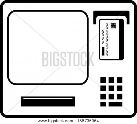 ATM Icon Raster Illustration