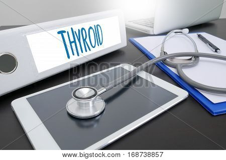 Thyroid Gland And Trachea Scheme Shown , Health Care And Medical Concept , Throat Pain