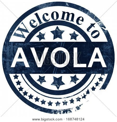 Avola stamp on white background