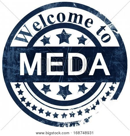 Meda stamp on white background