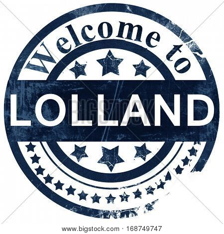 Lolland stamp on white background