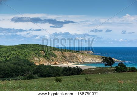 A beach at the mouth of the Veleka River, Sinemorets village, Burgas Region, Bulgaria