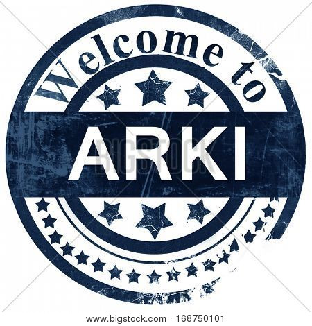 Arki stamp on white background