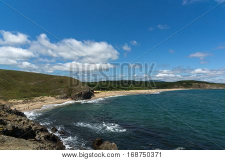 A beach at the mouth of the Veleka River, Sinemorets village, Burgas Region, Bulgaria
