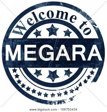 Megara stamp on white background