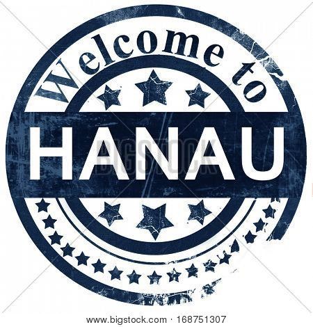 hanau stamp on white background