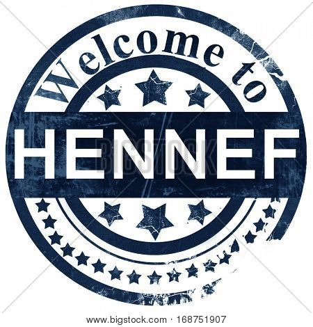Hennef stamp on white background