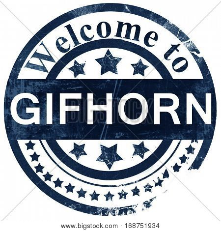 Gifhorn stamp on white background