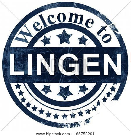 Lingen stamp on white background