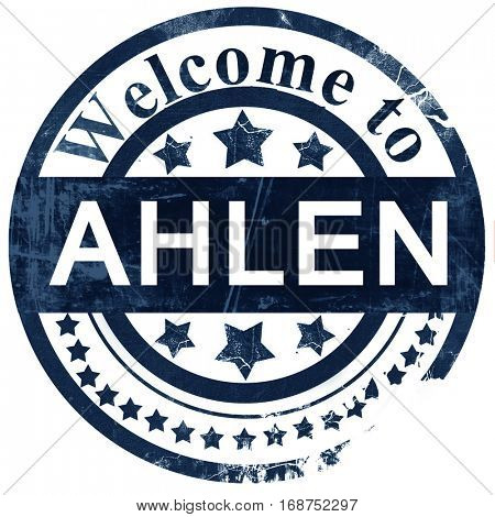 Ahlen stamp on white background