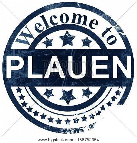 PLauen stamp on white background