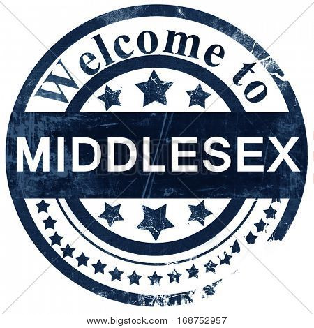 Middlesex stamp on white background