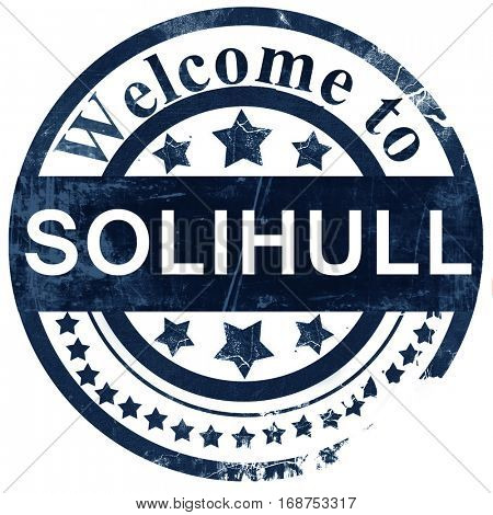 Solihull stamp on white background