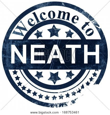Neath stamp on white background
