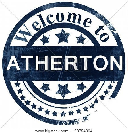Atherton stamp on white background