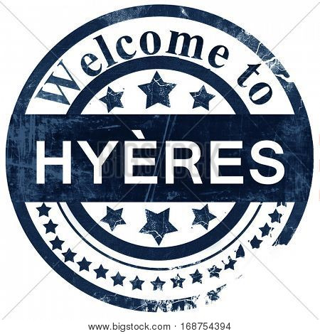 hyeres stamp on white background