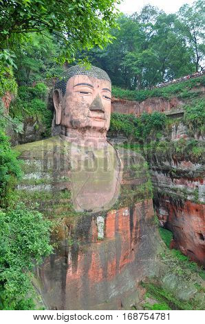 Leshan Giant Buddha (Dafo) is UNESCO World Heritage site, located in Le Shan City, Sichuan Province, China.